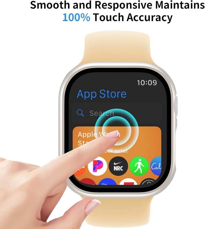 JERXUN 6 Pack Case with Tempered Glass Screen Protector for Apple Watch Series 11 Series 10 46mm, Ultra-Thin Scratch Resistant Full Protective Hard PC Bumper Cover for Apple Watch 46mm - Image 5